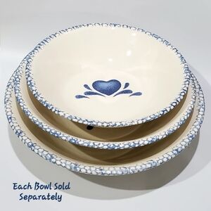 10" Corelle Blue Hearts 💙 My Love Stoneware Serving Bowl 💙